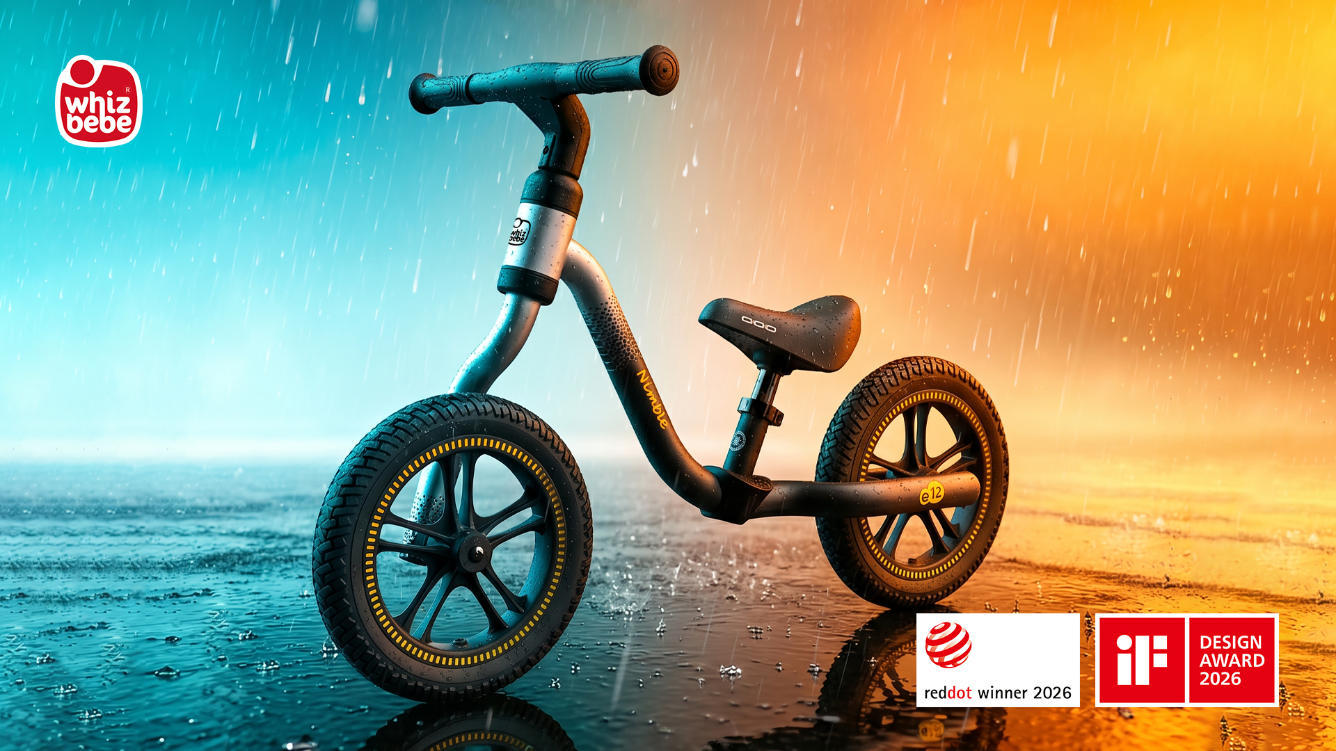Ganadora del premio Red Dot e iF: la bicicleta sin pedales de un solo brazo WHIZBEBE redefine la innovación en el diseño